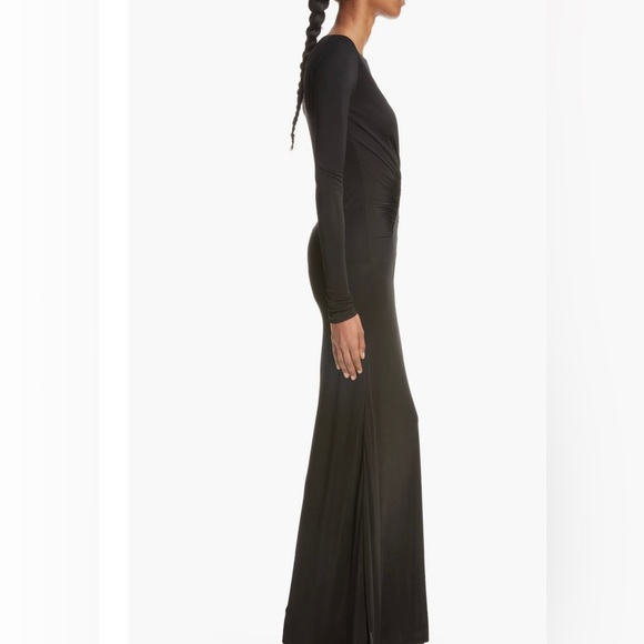 Saint Laurent ruched jersey dress black - Picture 3 of 6